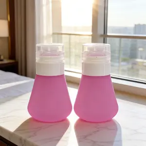 Portable Silicone Refillable Bottles Set, Leak-Proof Press Type Design, Ideal for Travel & Daily Use, Cosmetics Wash Essentials