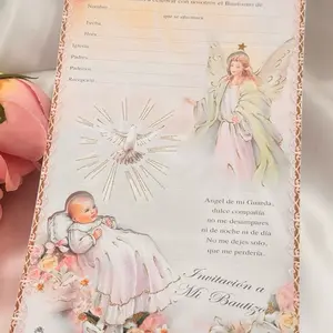 12pcs Invitaciones para a Bautizo con sobre Party Invitations