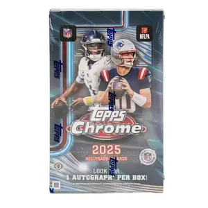 Topps Chrome 2025 NFL Trading Cards - Look for 1 Autograph Per Box - Official NFLPA Licensed Product
