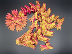 3D 14" Sunflower Dragon Figurine Collectible