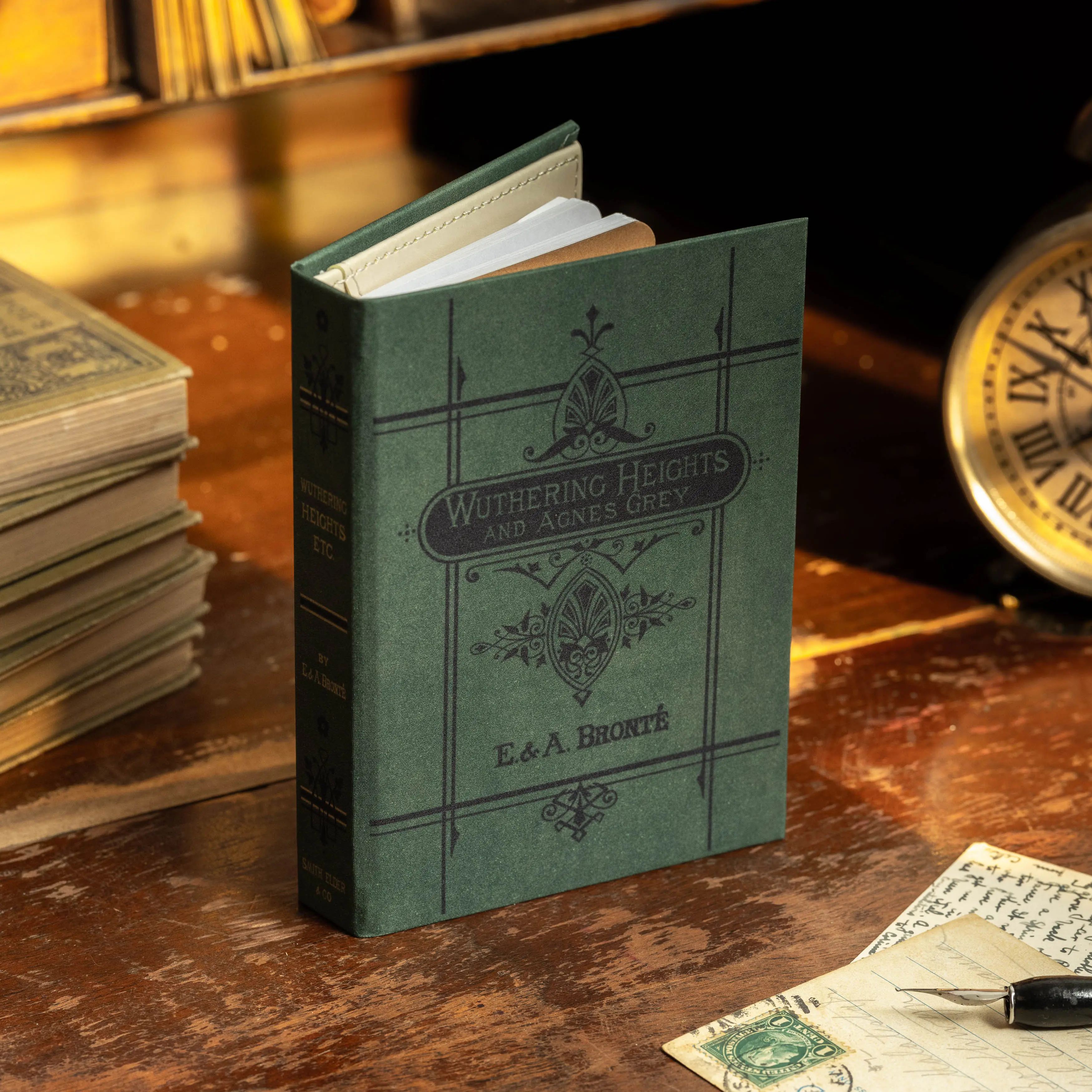 'Wuthering Heights' by Emily Brontë 1847 Passport Book Wallet, Kraft Notebook, Ballpoint Pen