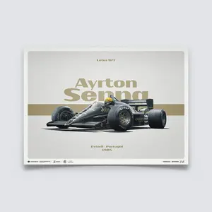 Ayrton Senna | 1985 Tribute Estoril | Lotus 97T Poster