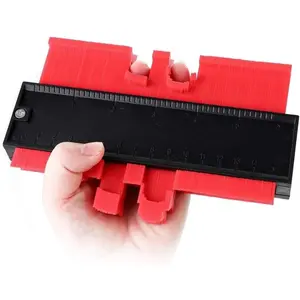 Contour Gauge Profile Gauge Tiling Laminate Tiles Edge Shaping Wood Measure Ruler ABS Contour Gauge Duplicator Red