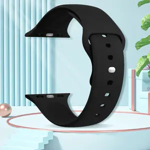 Solid Color Silicone Watch Band, 1 Count Breathable Silicone Sport Band, Smartwatch Strap for iWatch Ultra iWatch Series 10 9 8 7 6 5 4 3 2 1 SE, Smart Watch Accessories, Smart Watch Straps