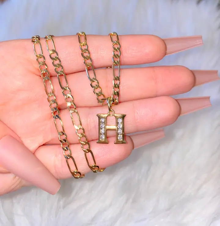 Bling Initial Necklace Bling Initial Necklace