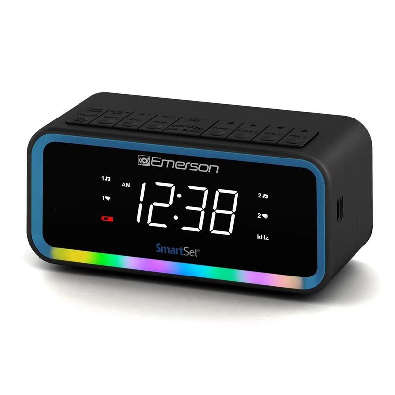 Emerson SmartSet 0.9" LED Dual Alarm Clock Radio w/ AM/FM
