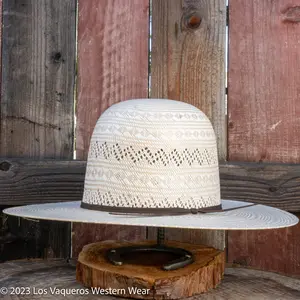 Rodeo King  Prime Time Straw Hat Regular Crown Tan White