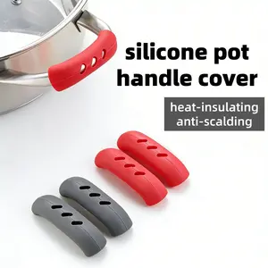 Silicone Pot Handle Heat Resistant Cover, Handle Protection, Iron Skillet Ear Protector, Multi-Functional Cooking Utensil Holder, Universal Insulated Pot Ears, Kitchenware