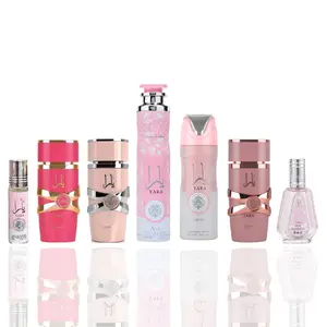Lattafa Yara Concentrate Women's Fragrance 7-Piece Bundle Set - Candy-Flavored Fruity Scent, Air Freshener, Deodorant, Elixir, 50ml Oil for Layered Wear, Bundle Women's Fragrance