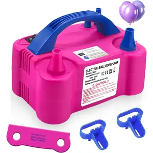 Electric Balloon Pump,110V 600W Portable Dual Nozzles Balloon Pump,Air Pump Balloon Blower for Party Decorations with Tying Tool