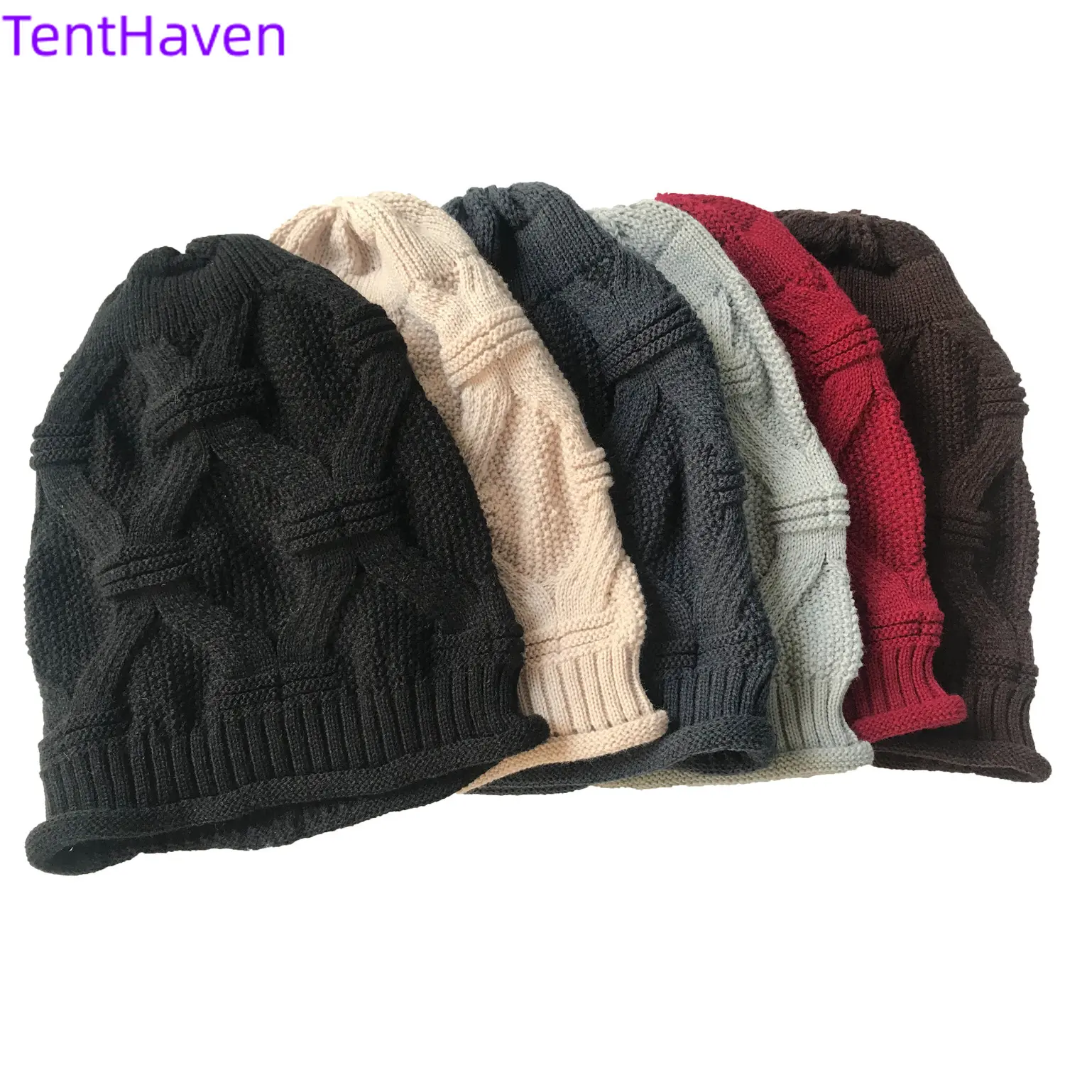 Unisex Soft Cotton Loose-Fit Beanie - Black Casual Hat for Adults, Winter Sports, Streetwear Outdoor Sports Accessory, All Seasons