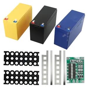 12V 7Ah Battery Case Holder Fit 18 650 Cells 3*7 Nickel Strip Storage Box ABS Material Green Blue Black Yellow Colors Fall Deals