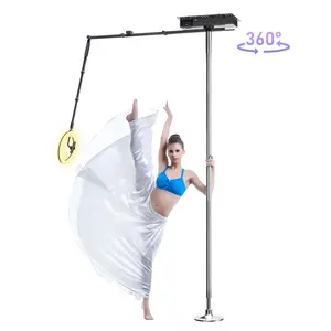 MWE Sky 360 Photo Booth Machine with Steel Pipe,Pole Dance Sky 360 Photo Booth, Remote Control or APP Remote Control Rotation,  Portable Dance Pole Kit for Exercise Club Party Pub Home Accessories Selfie