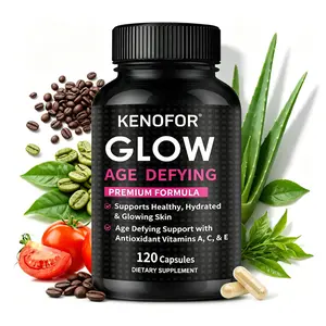 KENOFOR Glow Age Defying Beauty Complex - Grape Seed, Green Tea & Vitamin C for Hydrated & Radiant Skin, 120 Capsules