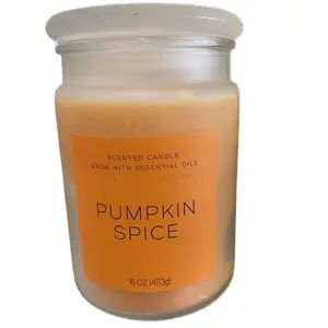 Pumpkin Spice Scented Candle with Decor Properties and Air Freshener Ability by Yankee Candle