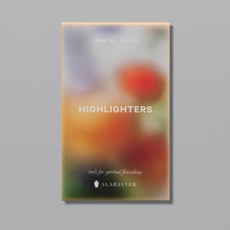 Alabaster Bible Highlighters - No Bleed Highlighter, 6 Pcs, Chisel Tip, Muted Pastel Color, Pastel Set, Aesthetic Bible Study Supplies bible journaling