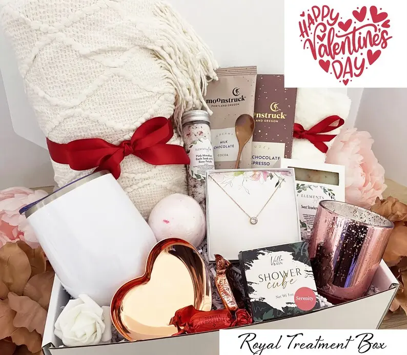 Valentines Day Gift Box for Women, Gift Basket for Mom, Hygge, Valentines Gift Box, Valentines Gift Basket, Valentine Gift Box for Wife, Her