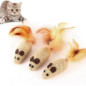 3 Pack   Toys with  Tail Rattling Noise Sound  Sisal  Toys  Cleaning   Toys Interactive  Mice  Mice  Toys for Indoor Cats Kittens Puppies