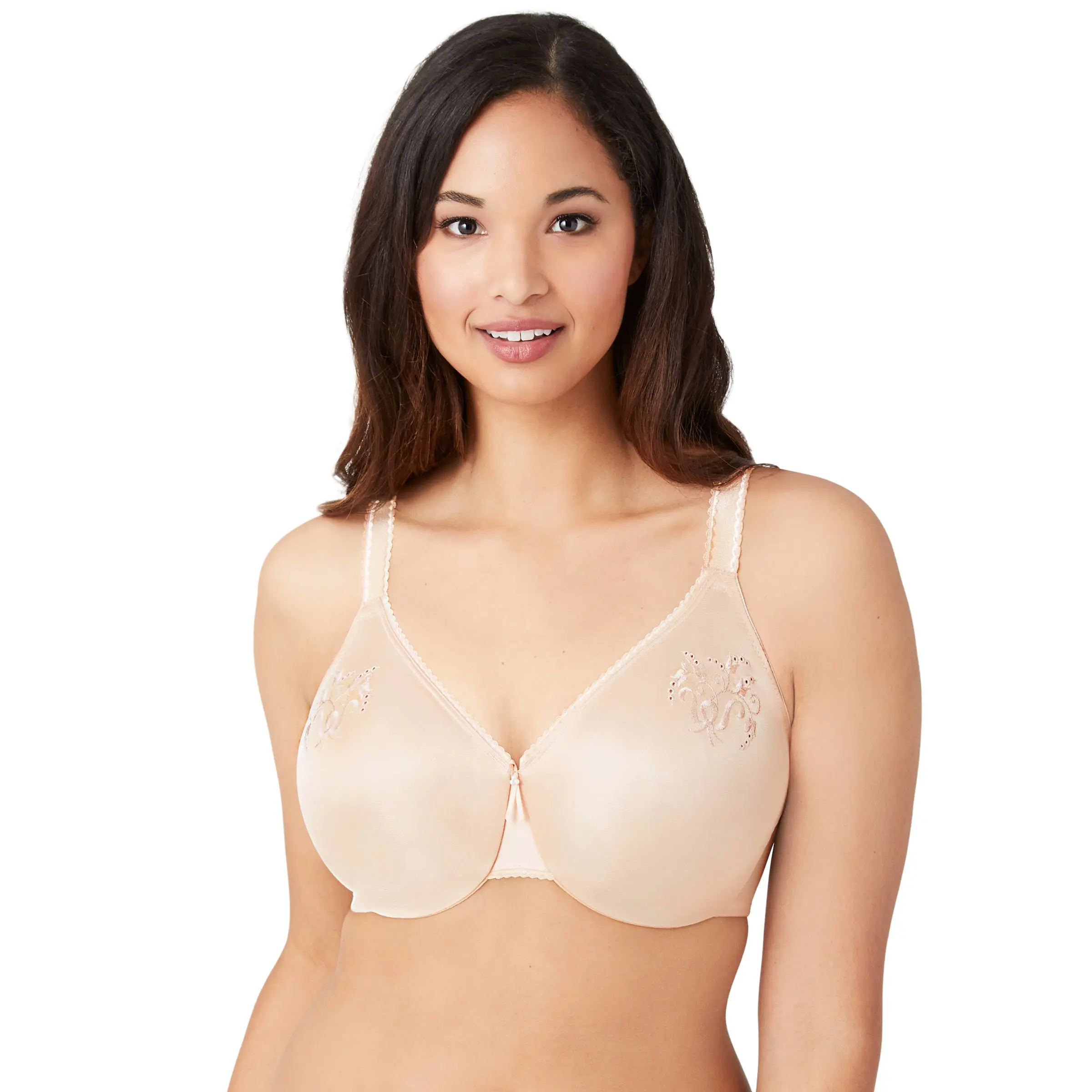 Slimline Seamless Underwire Minimizer Bra for Full Figures, Reduces Bust Projection Up to 1-Inch, Unlined with Adjustable Closure