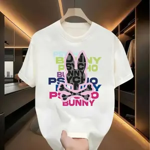 Stylish Bone Rabbit TShirt For Men And Women HipHop Chic Casual Round Neck Streetwear Summer Spring Trendy Loose Youthful Daily Top