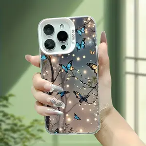 Creative Tree and Butterfly Pattern Phone Case, Anti-Slip and Shockproof, Suitable for iPhone 17 AIR 17/16/15/14/13/12/11/8/7 PRO PRO MAX X XS XR PLUS, Ideal Gift for Friends and Family, CYK492