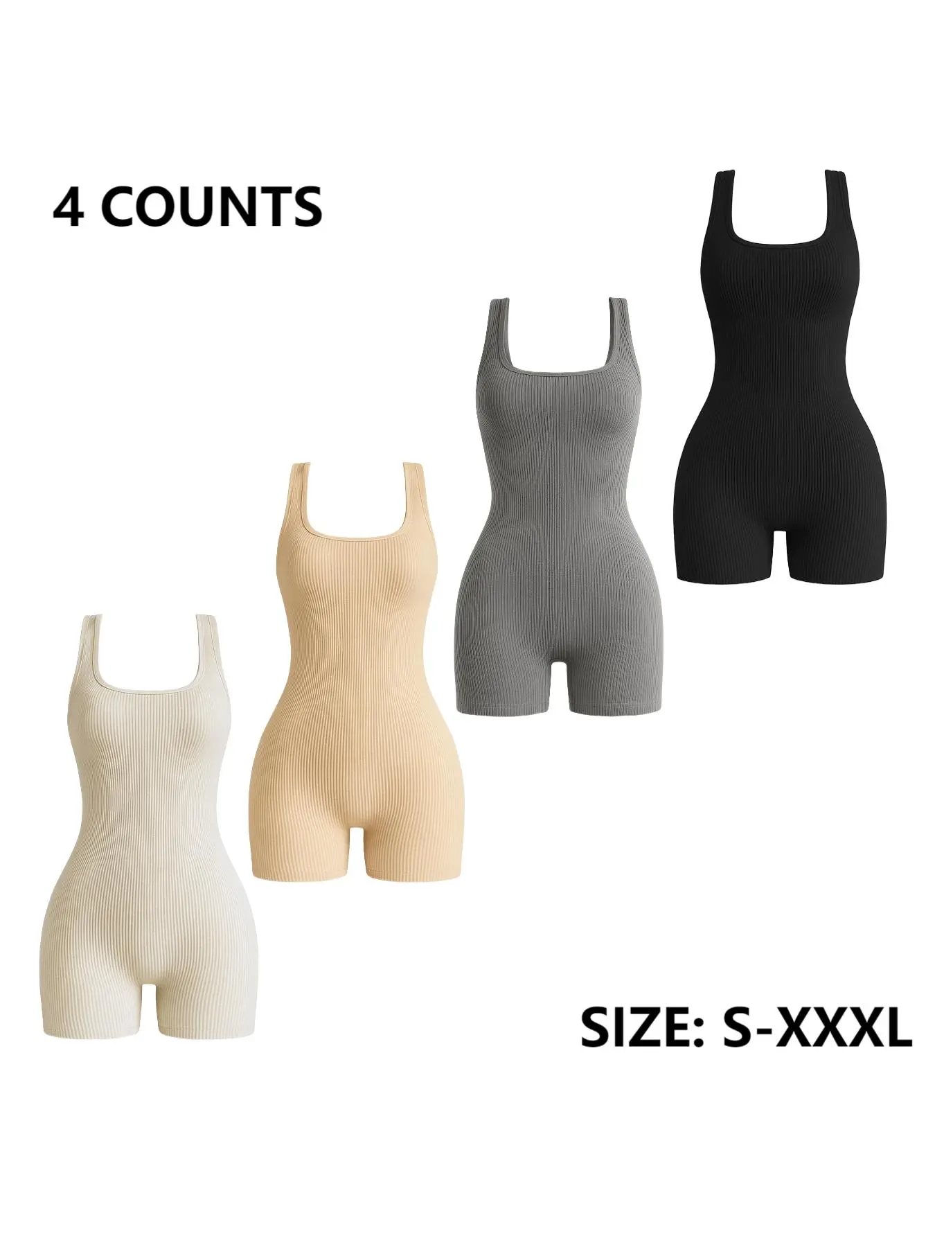 Seamless Shaping Yoga Jumpsuit for Women, Ribbed Bodycon Workout One-Piece, Perfect for Home Leisure & Fitness Wear, Workout Ribbed Jumpsuits, Sport Jumpsuit, Training Jumpsuit