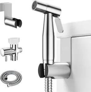 Toilet Flush Adapter Hose Sitz Bath SprayerStainless Steel Handheld Shower Head ToiletSprayer Adjustable Fabric Sitz Bath AttachmentToilet Sprayer with Sitz Bath Hose For FeminineHygiene Diaper Cleaning TikTokShopBlackFriday