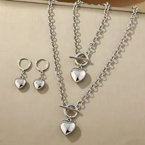 Luxury Retro Smooth Heart Set| Women Fashion Jewelry for Daily & Party