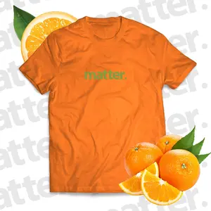 Citrus Matter Embroidered T-Shirt Orange Tee
