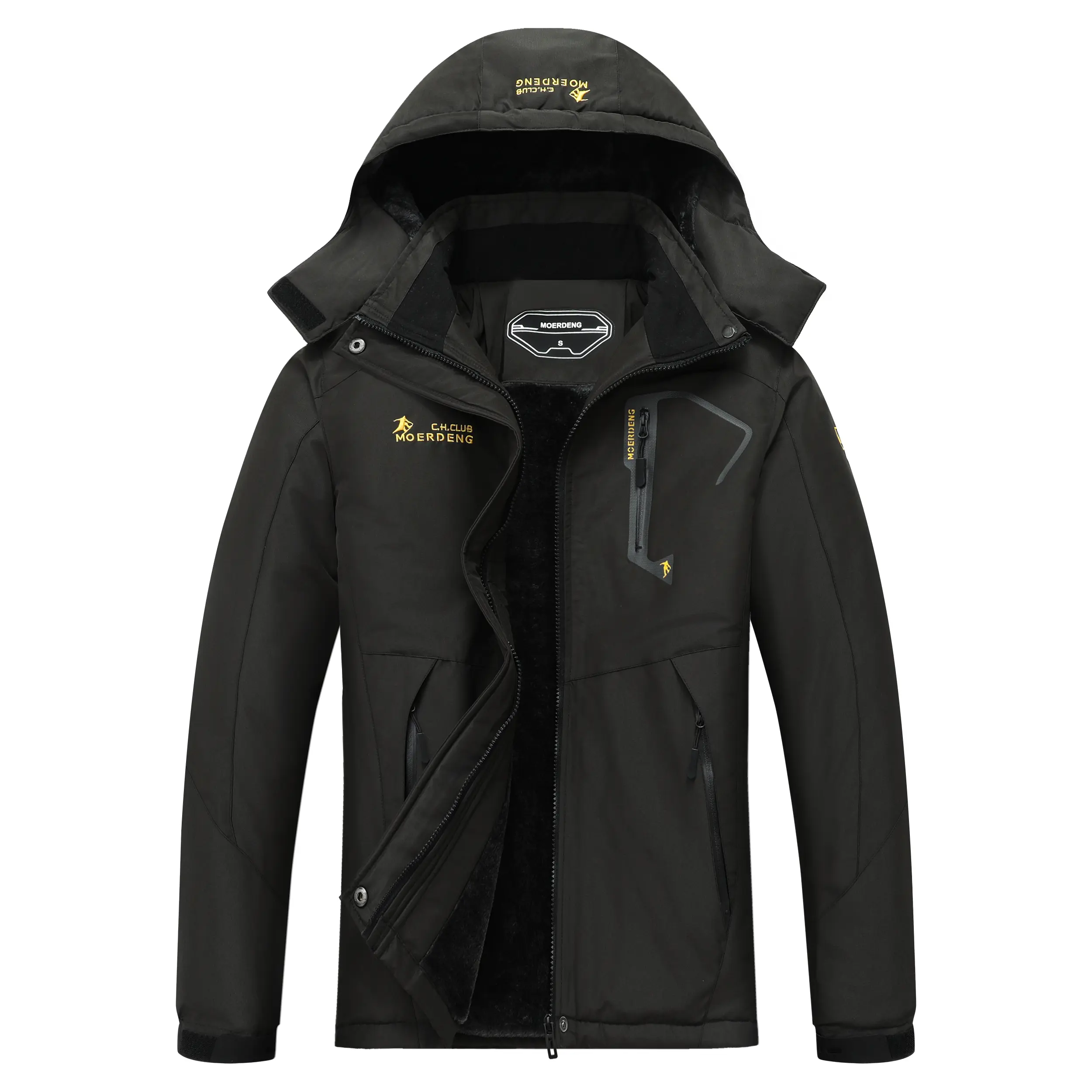 MOERDENG Women's Ski Jacket Warm Winter Coat Snowboarding Jacket | Waterproof, Windproof & Warm, Detachable Hood, Zipper Pockets, Ideal for Snow Sports & Winter Outdoor & Daily commute