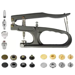 Multi-Functional Snap Fastener Kit, 40 Buttons in 4 Colors, 15mm/0.59in, Ideal for Eyelets, Washers, Rivets, Desktop Installation