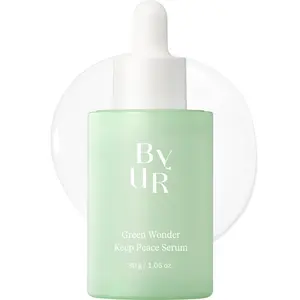 ByUR Green Wonder Keep Peace Serum - Soothing & Oil Control for Sensitive Skin, Gentle Exfoliation for Glass Skin, Salicylic Acid, AHA, Centella Asiatica, Madecassoside, Non-Sticky Facial Pore Care Korean Skincare