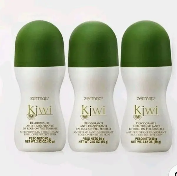 Kiwi Natural Desodorante en Roll on  perfumado Zermat Set de 3