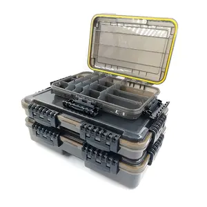 Fishing Gear Box Organizer Waterproof Bait Box, Features Detachable Compartments for Different Baits Screws and Nuts, Waterproof Large Capacity Fishing Gear Box Fishing Accessories Tool Organizer Hook Lure Box Fishing Supplies Lure Box Gift