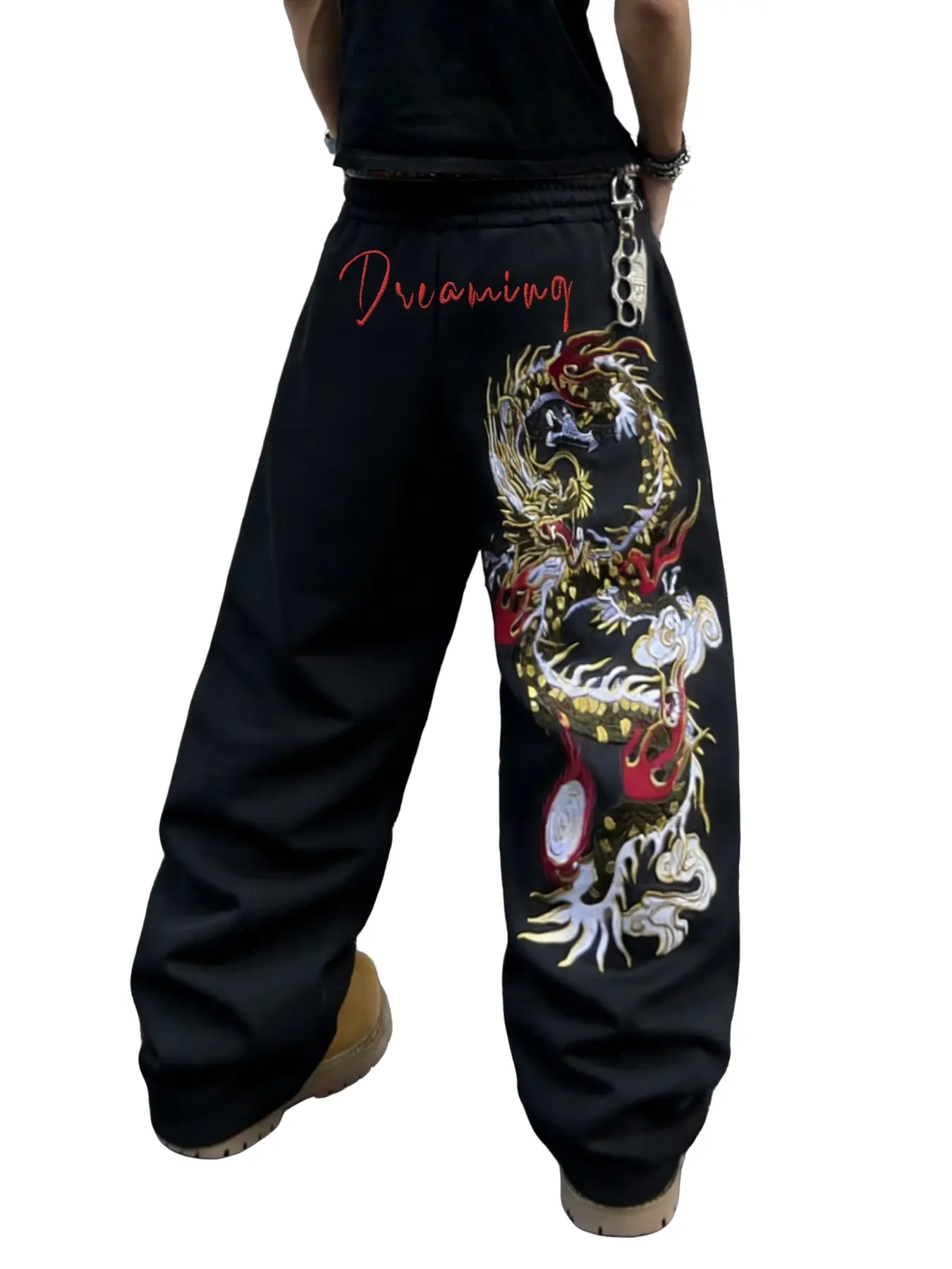 Unisex Casual Sport Pants, Loose Adjustable Drawstring Straight Leg, Comfortable Fashion for Daily Wear, Fall & Winter Multi-Purpose Bottoms
