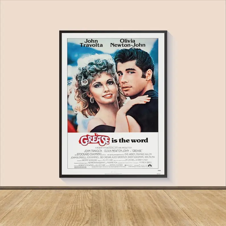 Grease 1978 Movie Poster Print, Wall Art, Room Decor, Movie Art, Gifts for  Wall Art Print, Art Poster For Gift
