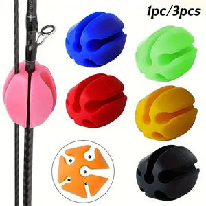 1pc/3pcs Fishing Accessories Silicone Rod Ball, Lure Rod Ball Strap for Fishing Gear, Rod Puller and Storage Organizer