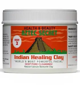 Indian Healing Clay 10oz Jar - Deep Pore Cleansing Facial & Body Mask – The Original 100% Natural Calcium Bentonite Clay