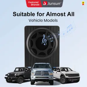 Junsun 10 Inch 800W Car Subwoofer,Slim Under Seat Car Subwoofer Powered, High/Low Level Input, Car/Truck Car Audio Subwoofer Sub Built in Amplifier