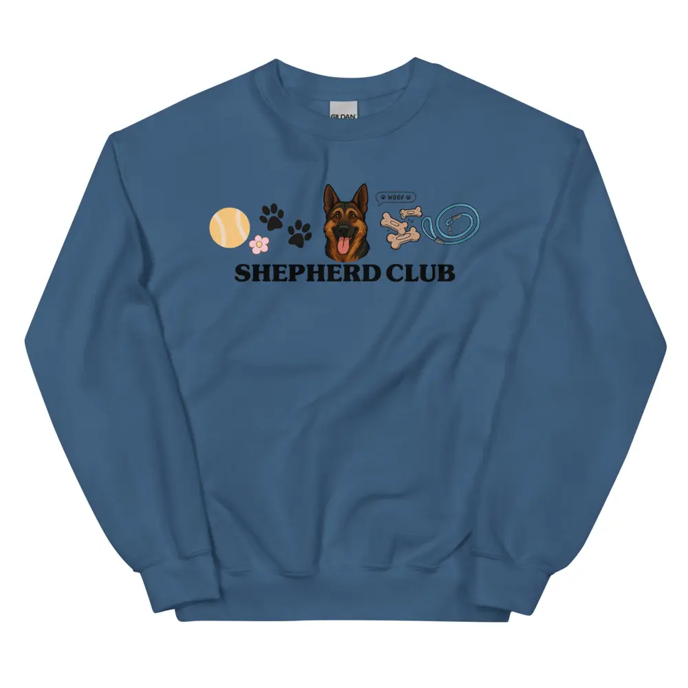 Shepherd Club Sweatshirt - Unisex Apparel Relaxed Fit Printed In The USA Clothing Womenswear Casual Comfort Cotton Top Athletic Boho Chic