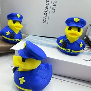 [[Fun Police Duck Statue] Cute police ducks with badges, durable plastic blue and yellow tabletops for home, office, or party decoration - Thanksgiving, Christmas, Halloween gifts, indoor and outdoor decorations, whimsical designs, detailed craftsmanship