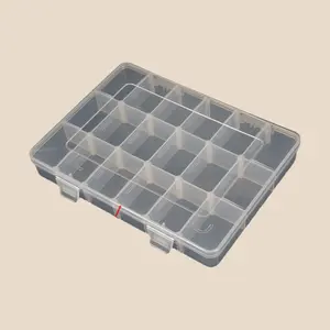 Compartment Hardware Parts and Fuse Organizer Transparent Storage Box with Removable Dividers for Small Components and Electronic Accessories