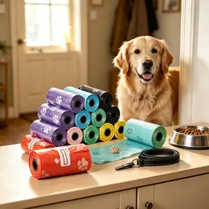 Dog Waste Bags Outdoor Pet Waste Bags  Leak-Proof Pet Poop Bags, Unscented, For Cats & Dogs — 11" x 8", 120-Count (8 Rolls)