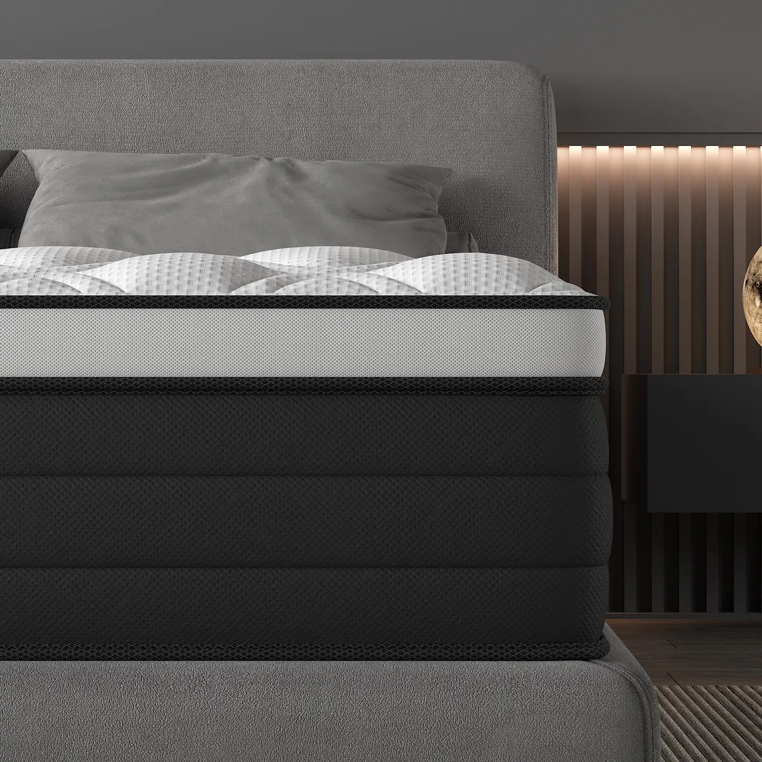 12/14 Inch Twin Full King Queen Mattress , Hybrid Mattresses Medium Firm with Gel Memory Foam & Pocketed Coils, Motion Isolation, CertiPUR-US Certified, Pressure Relief for Silent Sleep