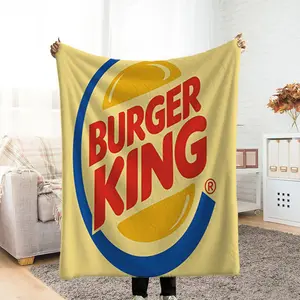 Bao Flavor King Print Flannel Blanket, Thick Fleece Blanket, Bedroom Throw, Couple's Blanket, Extra Large Leisure Blanket, Living Room Blanket