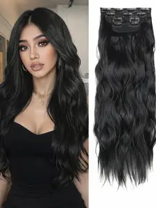 Clip in Hair Extensions 230g Remy Hair Clip in Extensions for Women Human Hair Extensions Natural Black 20 Inch Glueless Human Hair