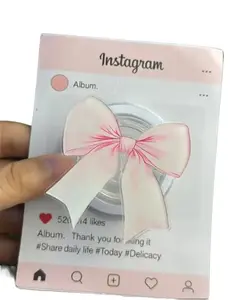 Pink Coquette Magsafe Phone Grip, Cute Balletcore Phone Socket, Pink Bow Kindle Accessory for BookTok, Girlie Bookish Gift, Acrylic Magnetic Griptok