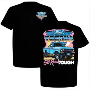 [Winter Outfits]Ford Trucks Off-Road Tough T-Shirt, Vintage Blue F-Series Truck Graphic Tee for Men, Classic Car Lover Apparel, Retro 4x4 Offroad Design Top, Gift for Truck Enthusiasts