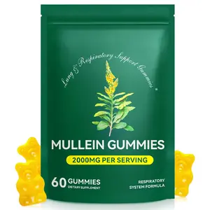 NEW SALE !!! Mullein Gummies for Lung Cleanse 60 Count - Mullein Leaf Extract Gummies with Chlorophyll - Natural Herbal Supplement for Lung Cleanse, Respiratory Support, Boosts Immunity, Digestive Wellness
