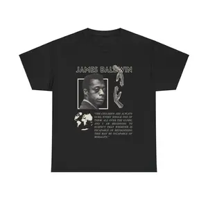 James Baldwin Quote Tee Support Children, Free Gaza, End Genocide And Occupation In T-Shirt